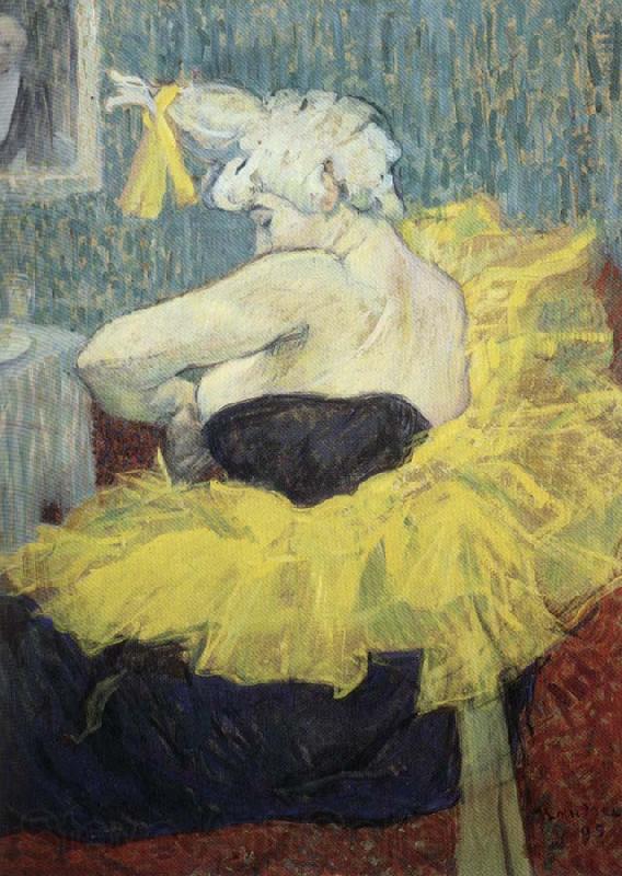 Henri  Toulouse-Lautrec The Clowness Cha-u-Kao Norge oil painting art